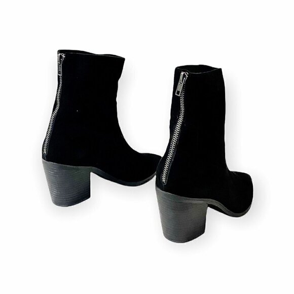 New in box,  Silent D Boots, Miller Pointed Toe Ankle Boots Black Suede, Size 38 - Picture 8 of 14